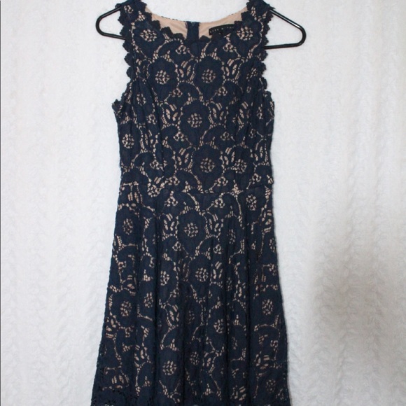 Blue Lace Womens Dress Foral Dress - Picture 4 of 10